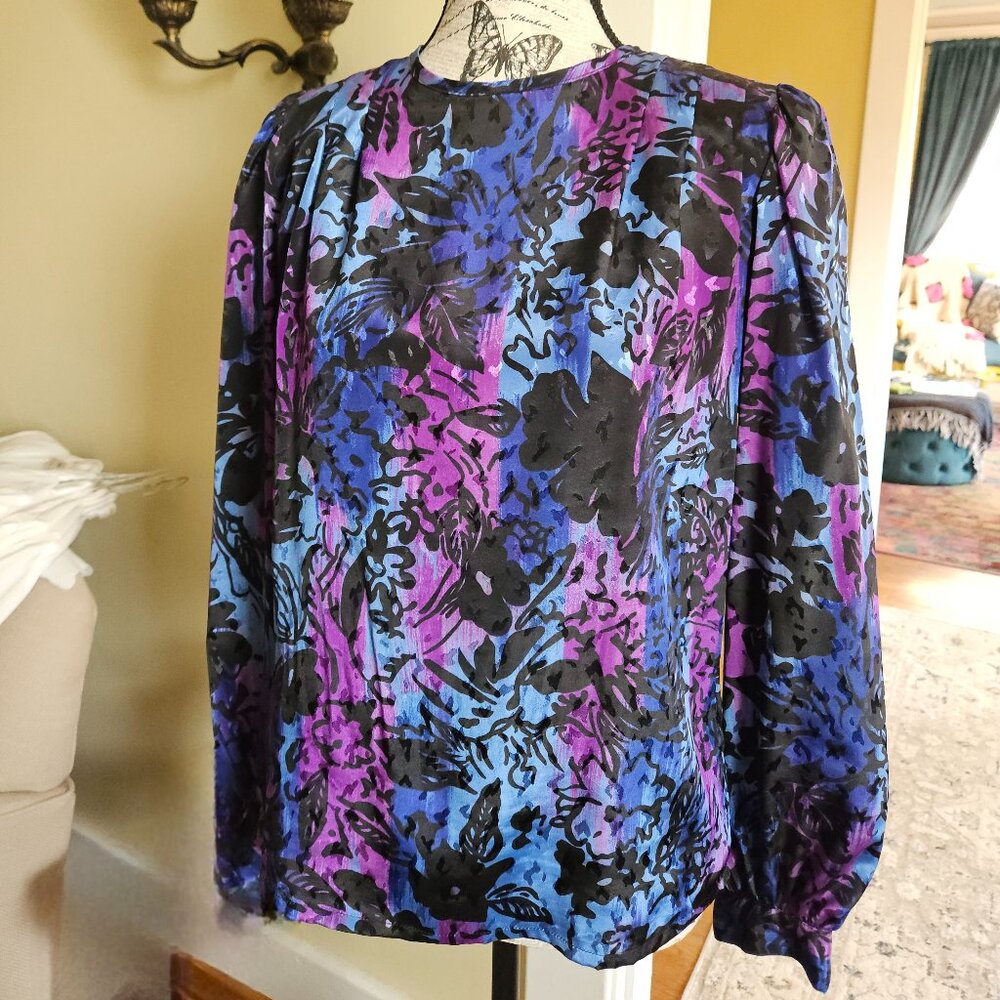 Vintage 90's Nicola Floral Blouse S